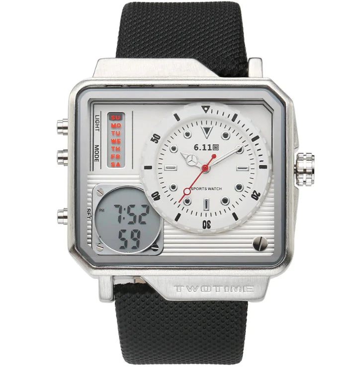 Dual Movement Men's Watch - Multifunctional Sports Watch