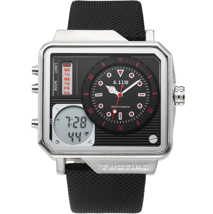 Dual Movement Men's Watch - Multifunctional Sports Watch
