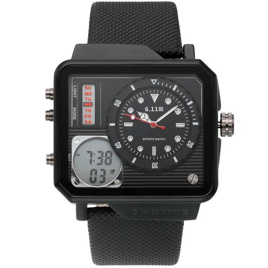 Dual Movement Men's Watch - Multifunctional Sports Watch