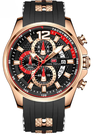 Waterproof Quartz Watch Large Dial Luminous Men's Watch 0350G