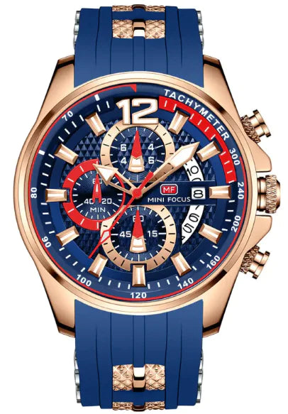 Waterproof Quartz Watch Large Dial Luminous Men's Watch 0350G